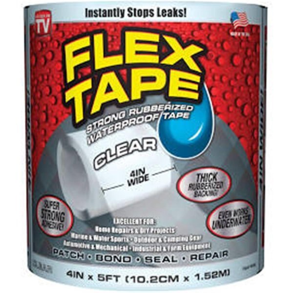5 ft. x 4 in. Clear Waterproof Repair Flex Tape, Swift Response, Mfr#: SW570765